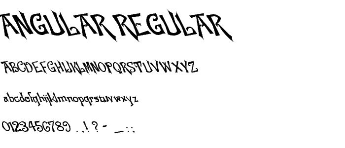 ANGULAR Regular font